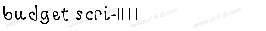 budget scri字体转换